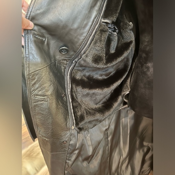 Leather Trench coat long brand new without tag unisex - Picture 5 of 14